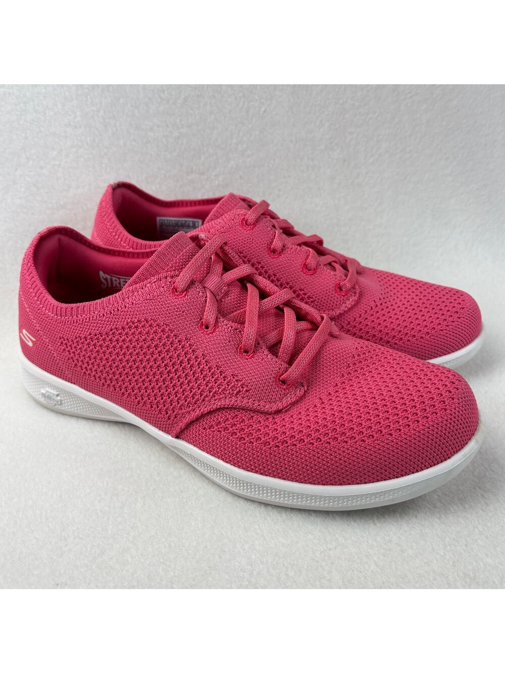 Skechers Go Step Lite Slip-On Pink Knit Goga Mat Comfort Sneakers Women's 8.5